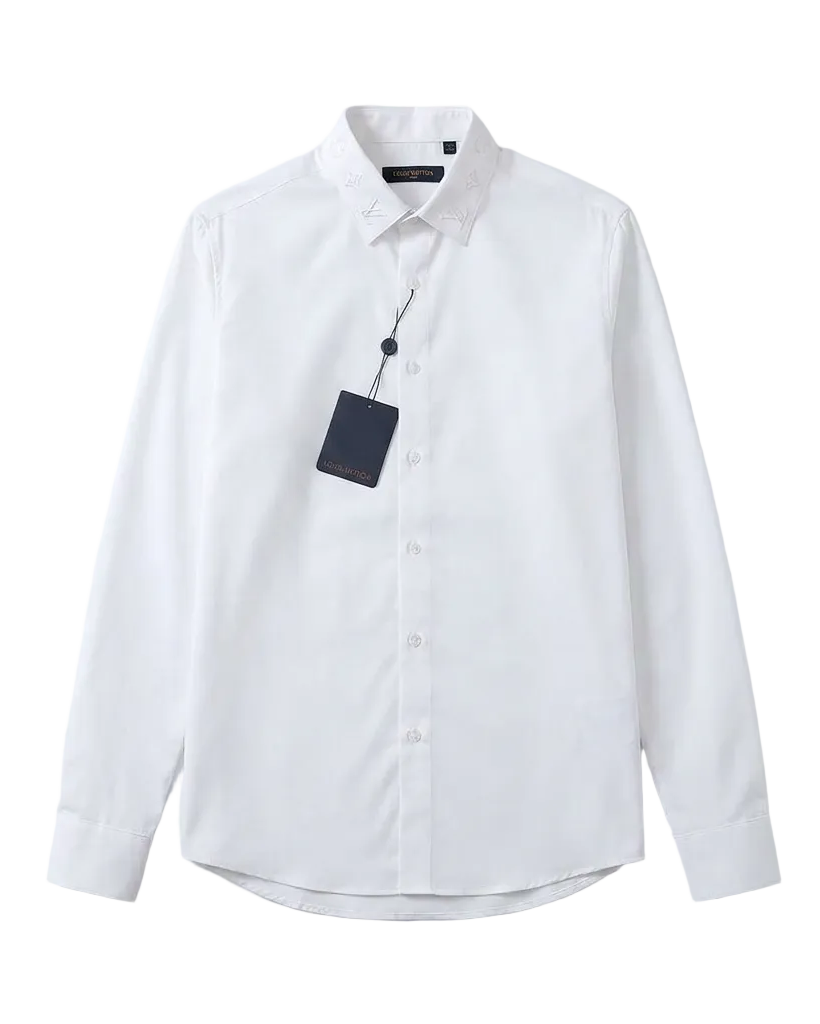 Louis Vuitton - Monogram Point Collar Dress Shirt (Optic White)