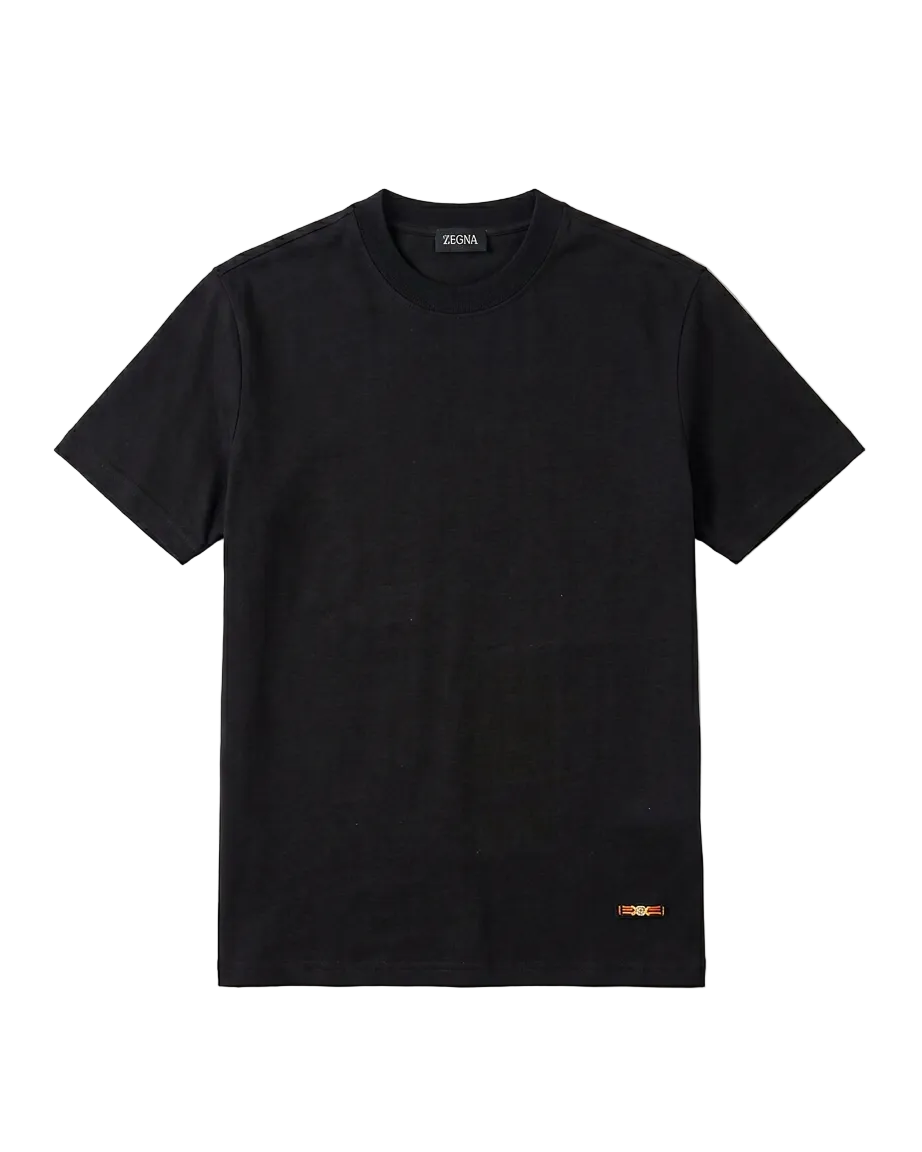Zegna - Minimalist Signature Signifier Heavyweight T-Shirt (Onyx Black)