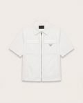Prada - White Full-Zip Short Sleeve Utility Shirt