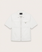 Prada - White Full-Zip Short Sleeve Utility Shirt