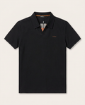 Zegna - Black Short Sleeve Polo Shirt with Embroidered Logo