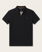 Zegna - Black Short Sleeve Polo Shirt with Embroidered Logo