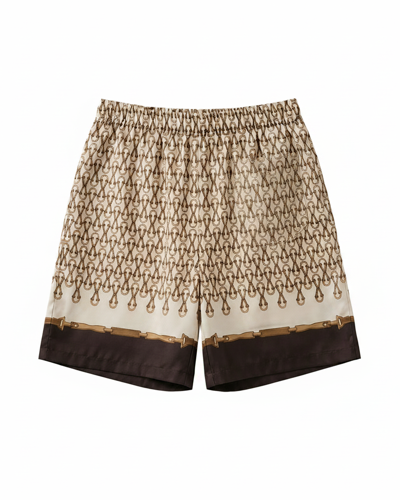 Gucci - Belt and Buckle Print Luxury Swim Shorts