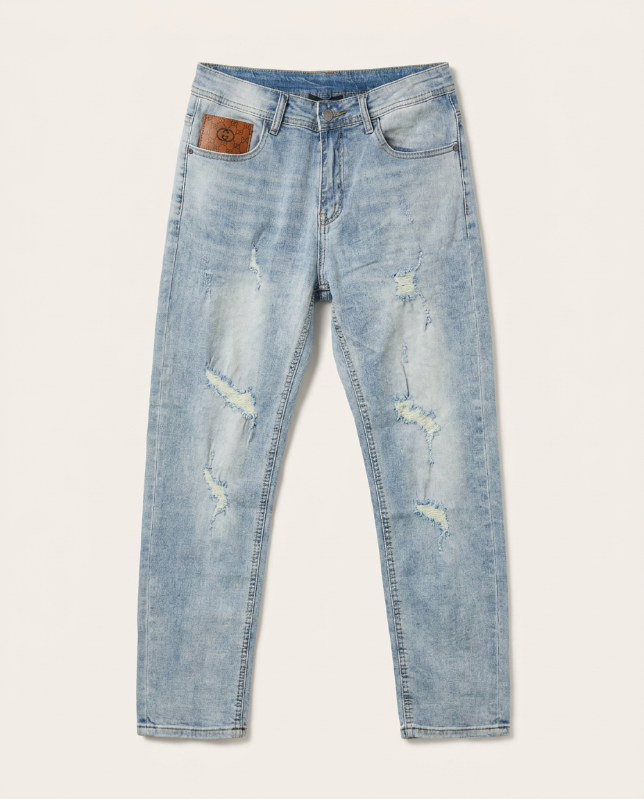 Gucci - Light Wash Straight Leg Denim Jeans