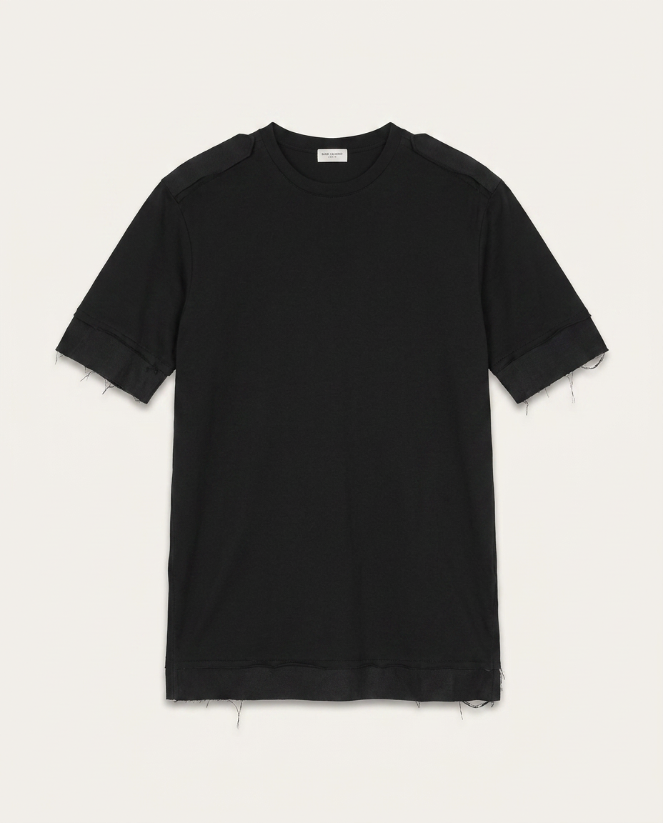 Saint Laurent - Black Distressed Layered T-Shirt