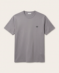 Ferragamo - Grey Crew Neck T-Shirt with Gancini Logo