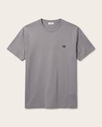 Ferragamo - Grey Crew Neck T-Shirt with Gancini Logo