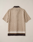 Gucci - Belt and Buckle Print Silk Short-Sleeve Shirt