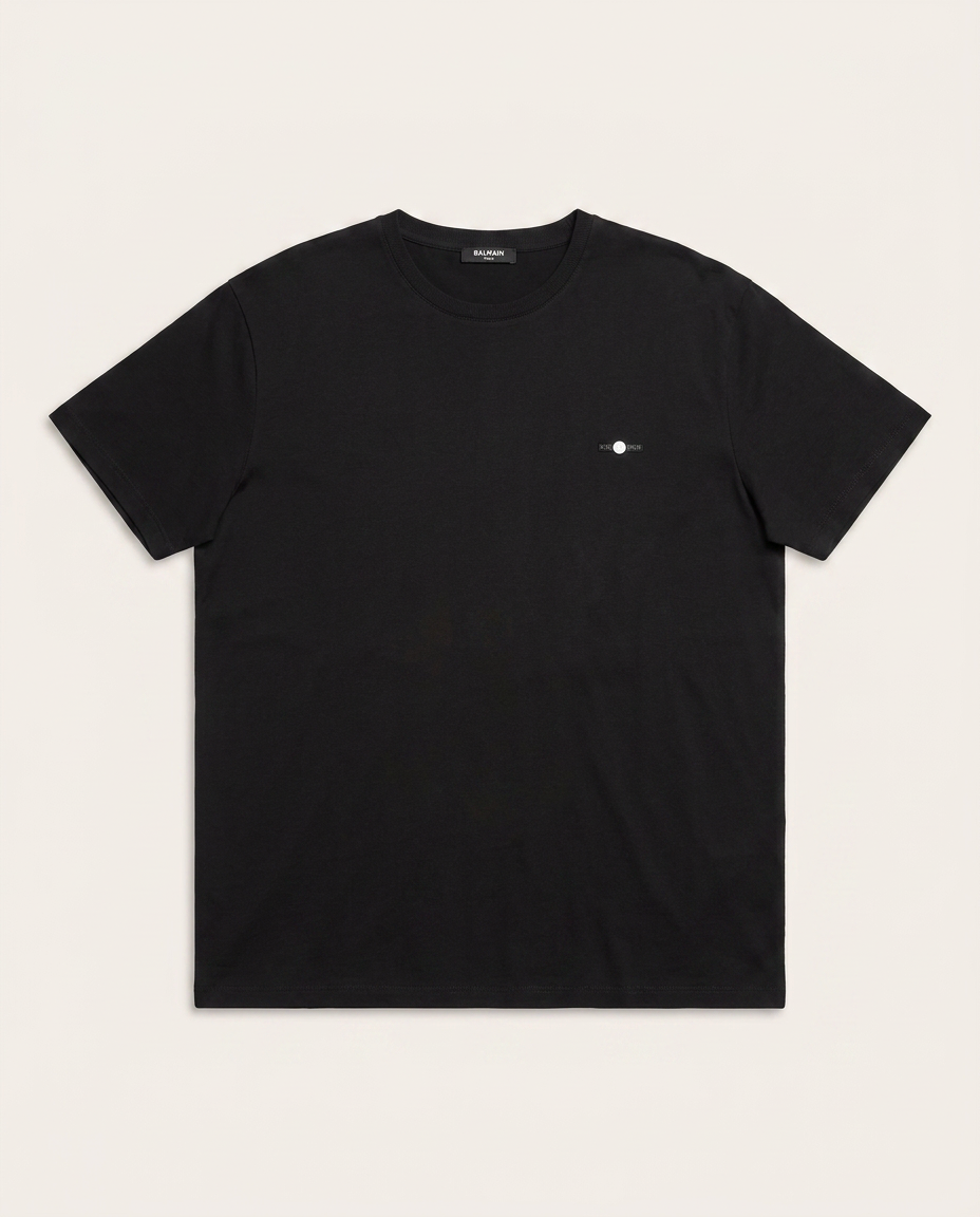 Balmain - Black Cotton T-Shirt