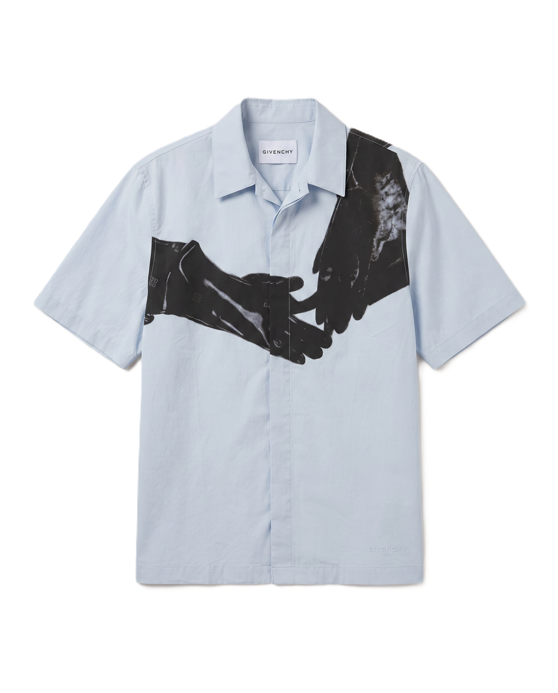 Givenchy - Light Blue Interlocking Hands Shirt