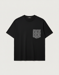 Fendi - FF Jacquard Pocket Cotton T-Shirt in Black