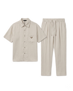 Prada - Linen Set: Shirt & Trousers - Ecru