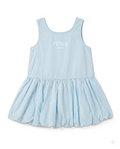 Fendi Kids - Light Blue 'Fendi Roma' Ruffle Dress