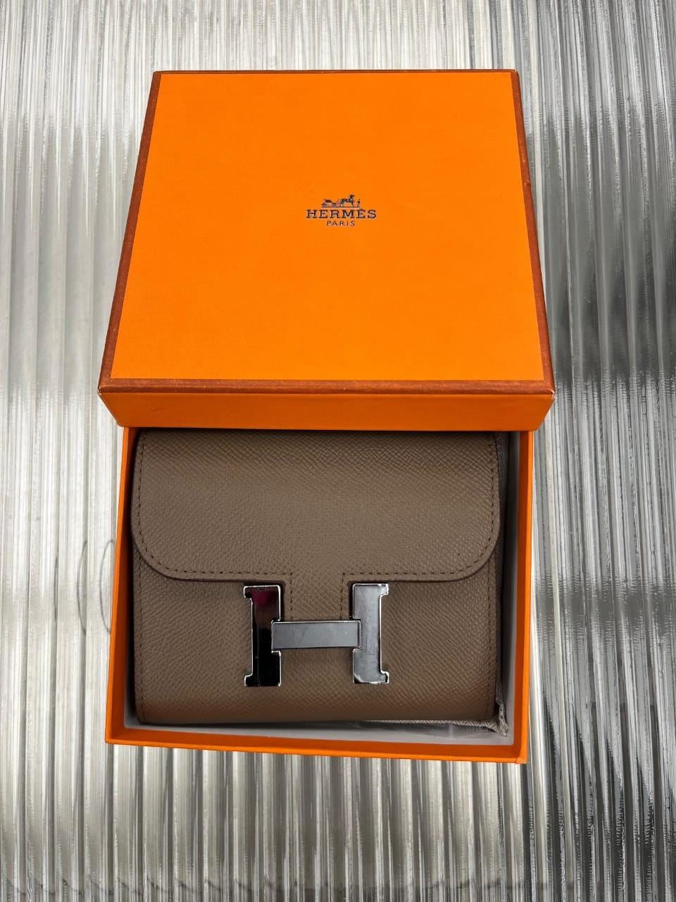 Hermes - Constance Slim Wallet - Etoupe Epsom