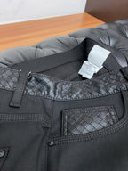 Bottega Veneta - Intrecciato Detail Cuffed Trousers - Black