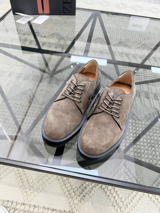 Zegna - Suede Derby Shoes with Chunky Lug Sole