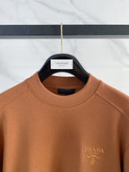 Prada - Milano Brown Cotton Crewneck Sweatshirt