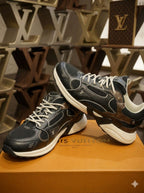 Louis Vuitton - Monogram Accent Chunky Runner Sneakers - Black/White