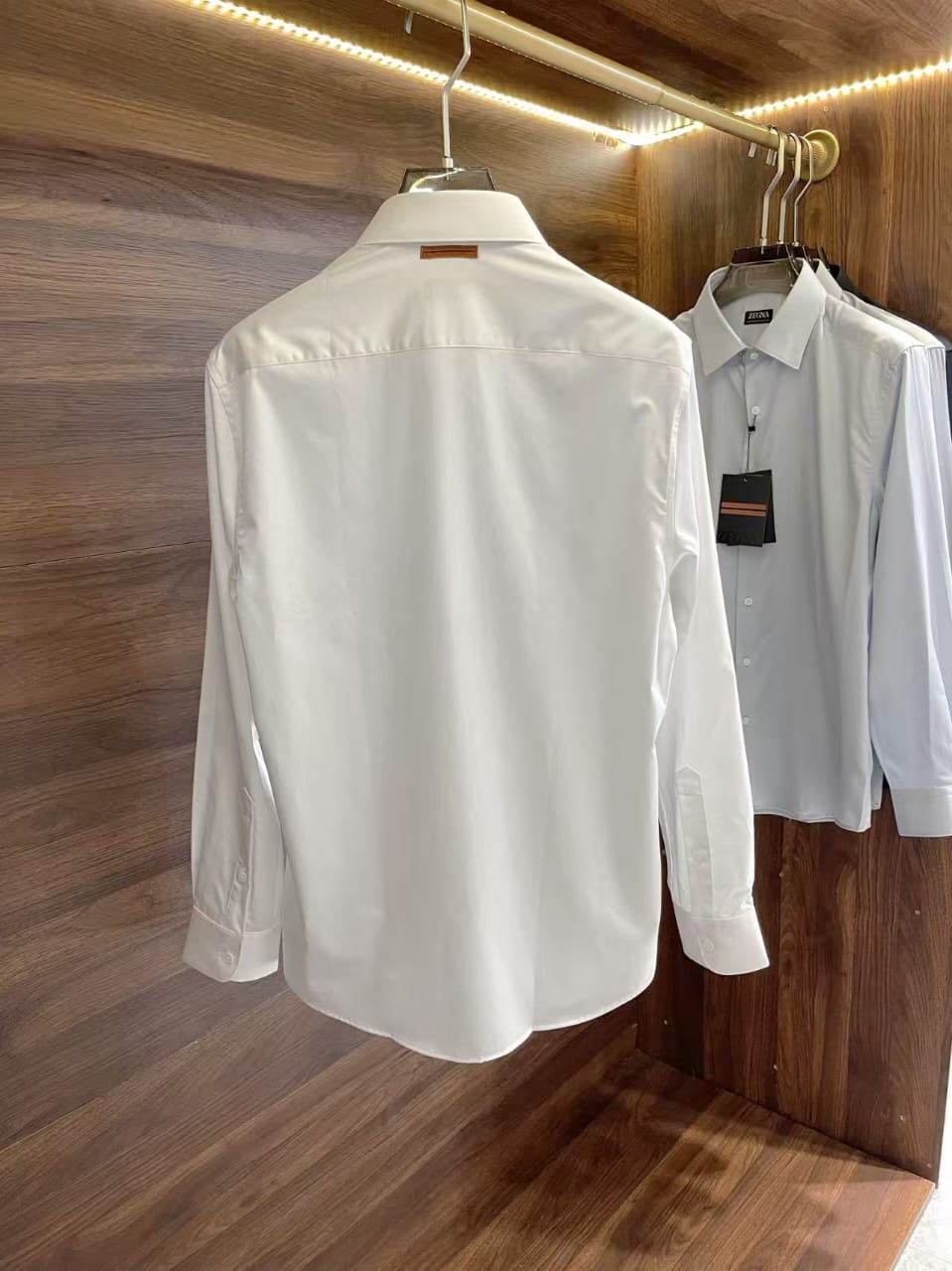 Zegna - Men's Classic White Cotton Button-Up Shirt
