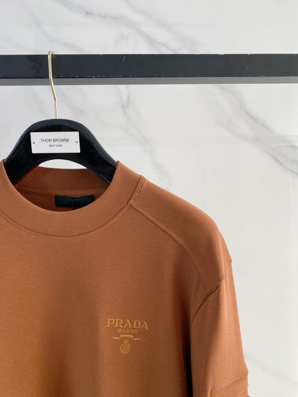 Prada - Milano Brown Cotton Crewneck Sweatshirt