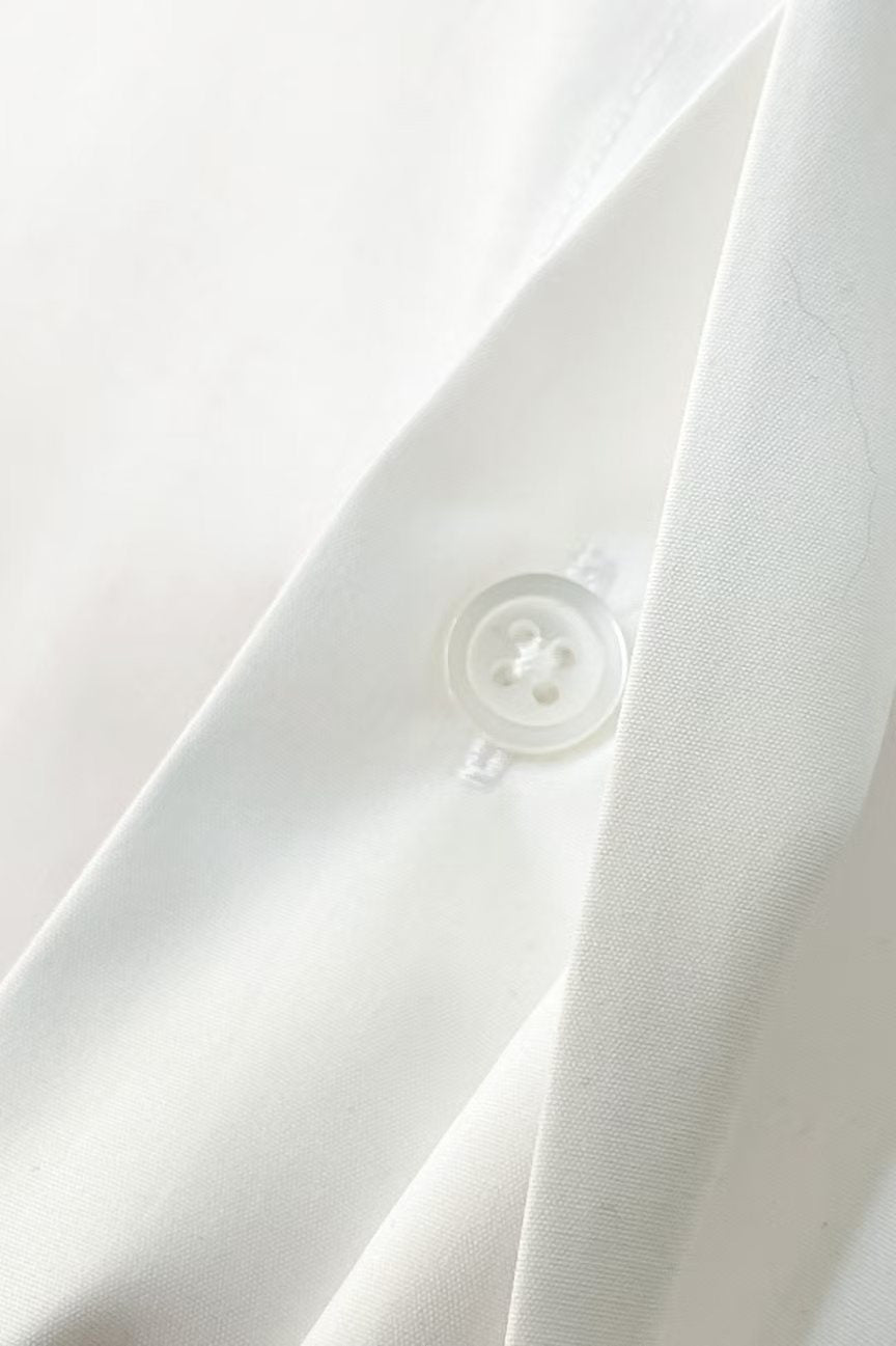 Dior - White Cotton Shirt with Scattered Black Embroidery