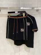 Summer Casual 2-Piece Tracksuit – Short Sleeve Crewneck & Drawstring Shorts Set