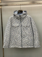 Dior - Men's Oblique Hooded Jacket in Beige and Navy