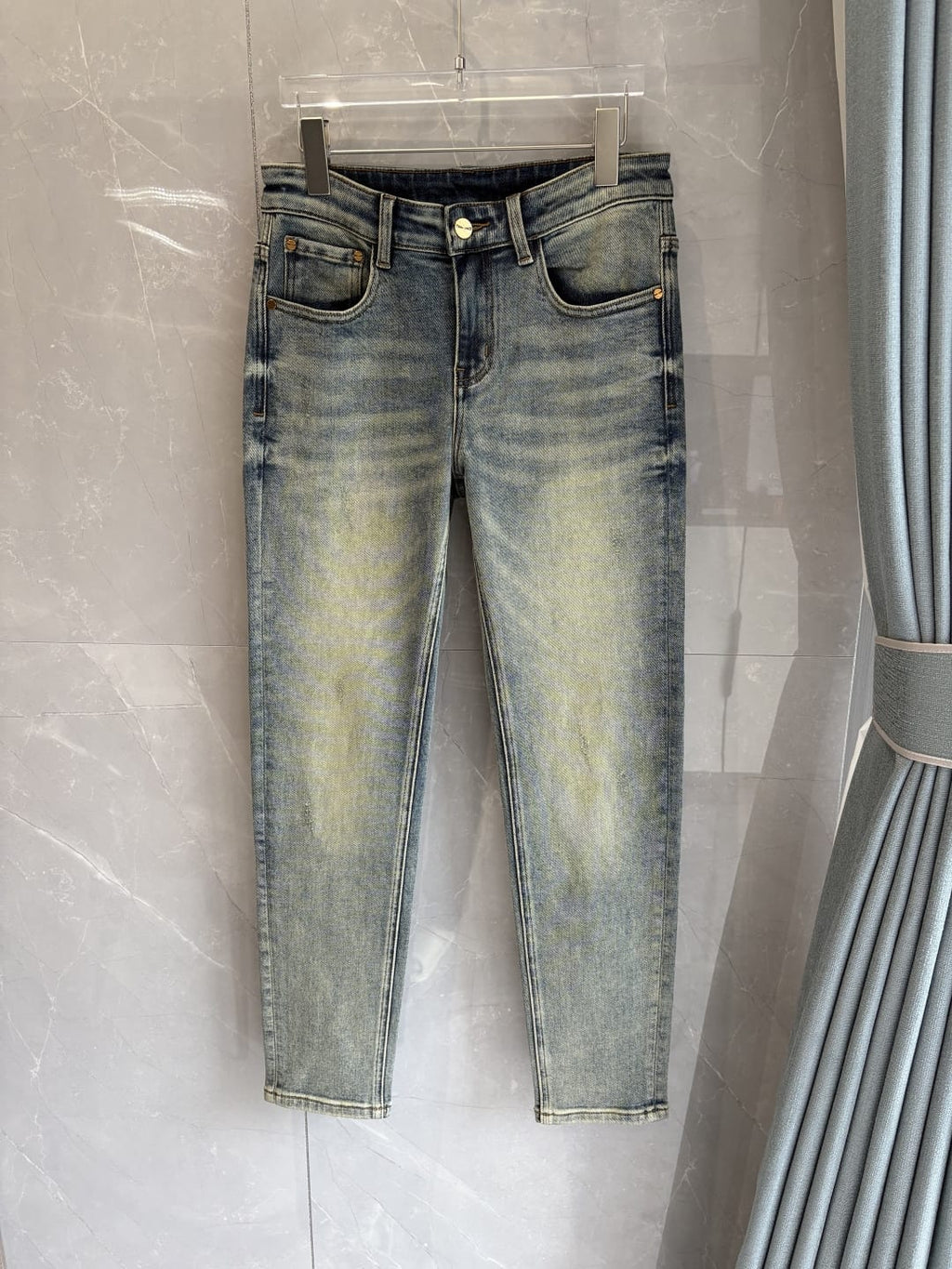 Fendi - Slim-Fit Vintage Wash Jeans with Neon Graphic Pockets