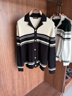 Loro Piana - Striped Knit Cardigan - Black/White