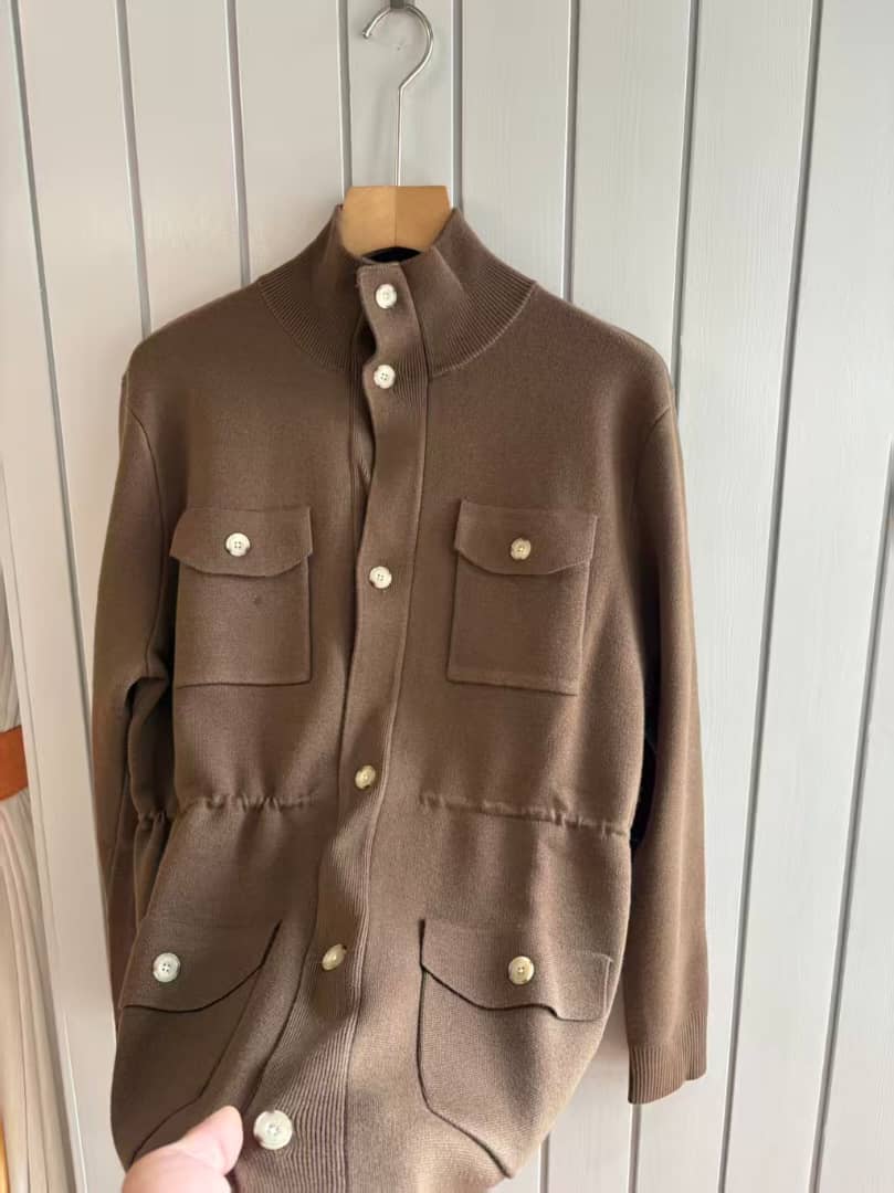 Loro Piana - Cashmere Knit Field Jacket - Warm Brown