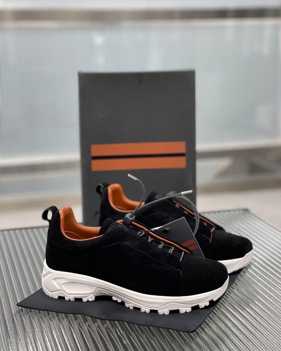 Zegna - Premium Suede Toggle-Lace Runner with Vibram® Sole