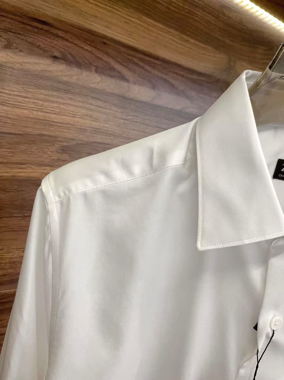 Zegna - Men's Classic White Cotton Button-Up Shirt