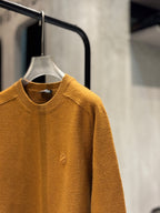 Zegna - Burnt Orange Knit Crewneck Sweater