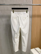 Dior Men's Elegant Regular-Fit White Trousers