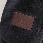 Men's Tailored Charcoal Wool Double-Breasted Overcoat