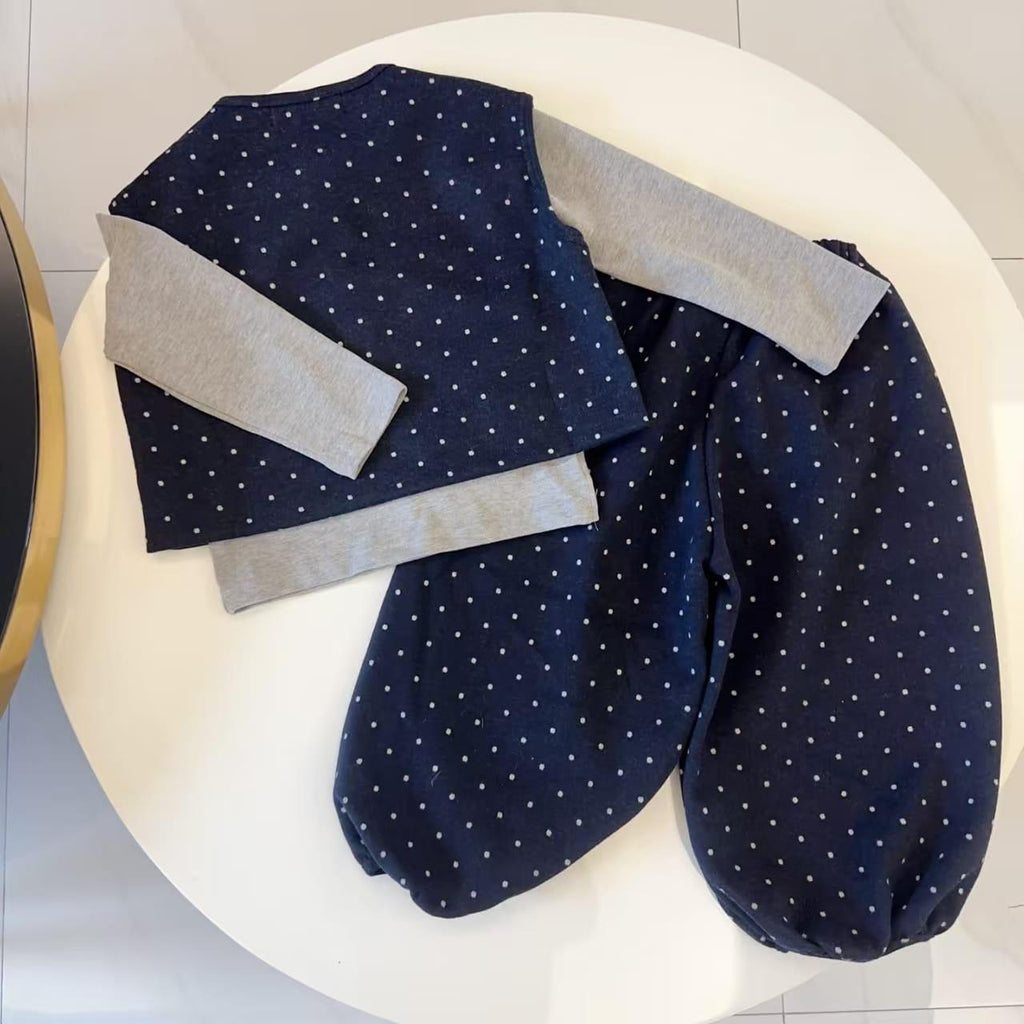 Vest cut mum mum navy & Under shirt mum mum gray& sweet pant Mum Mum navy