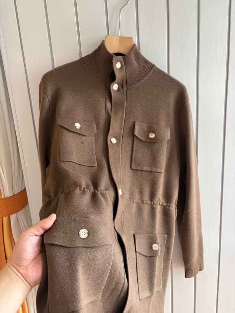 Loro Piana - Cashmere Knit Field Jacket - Warm Brown