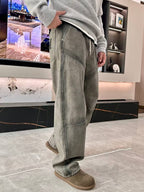 Maison Margiela - Grey Washed Denim Diagonal Seam Jeans