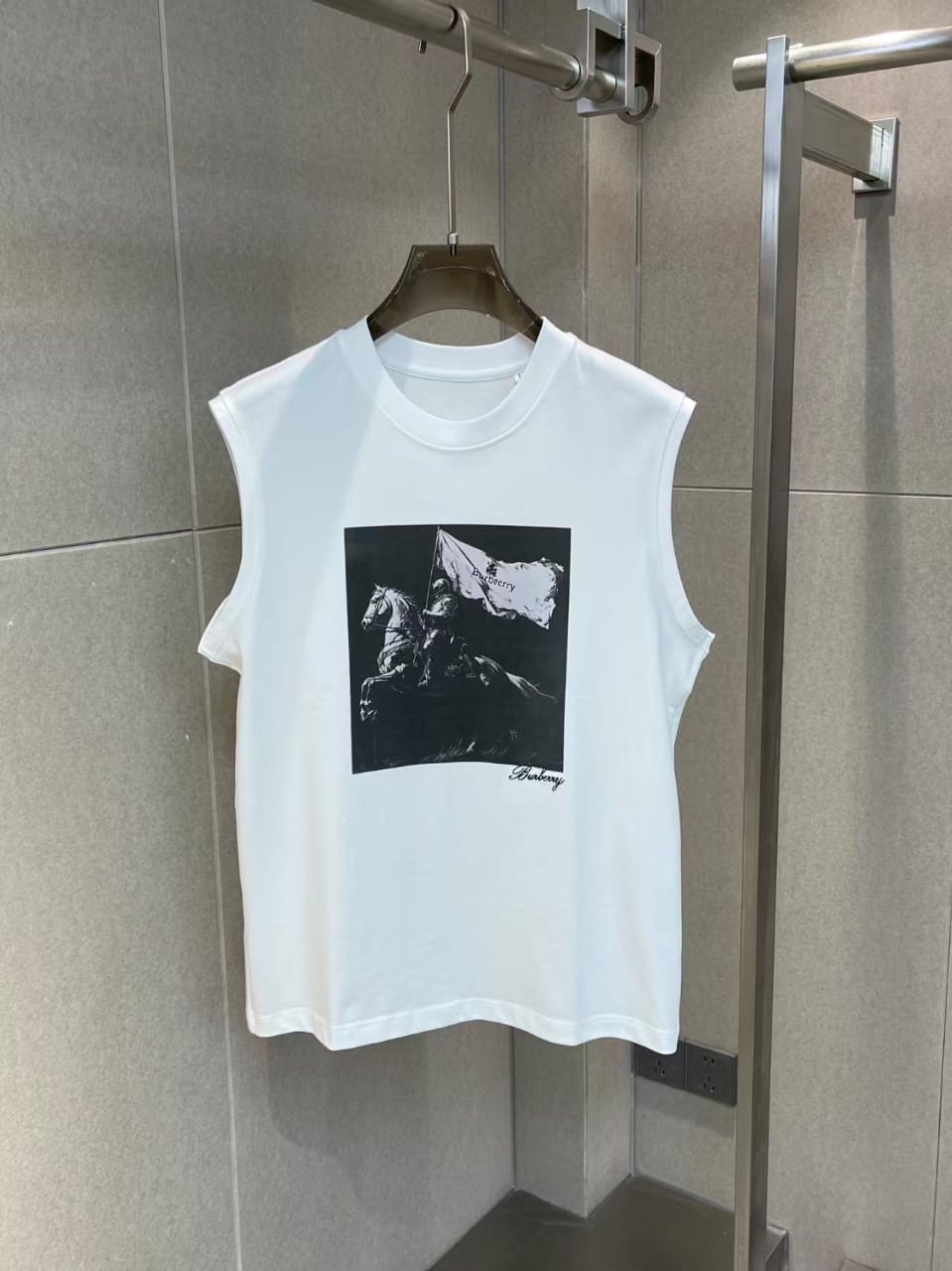 Burberry Equestrian Knight Graphic Sleeveless Top