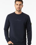 Stone Island - Navy Blue Crewneck Sweatshirt