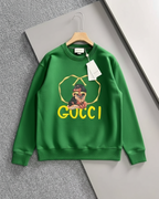 Gucci - Green Crewneck Sweatshirt with Dachshund and Logo Graphic