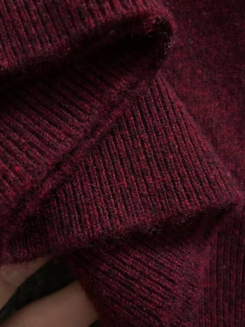Premium Burgundy Mock Neck Sweater | Soft Knit Pullover