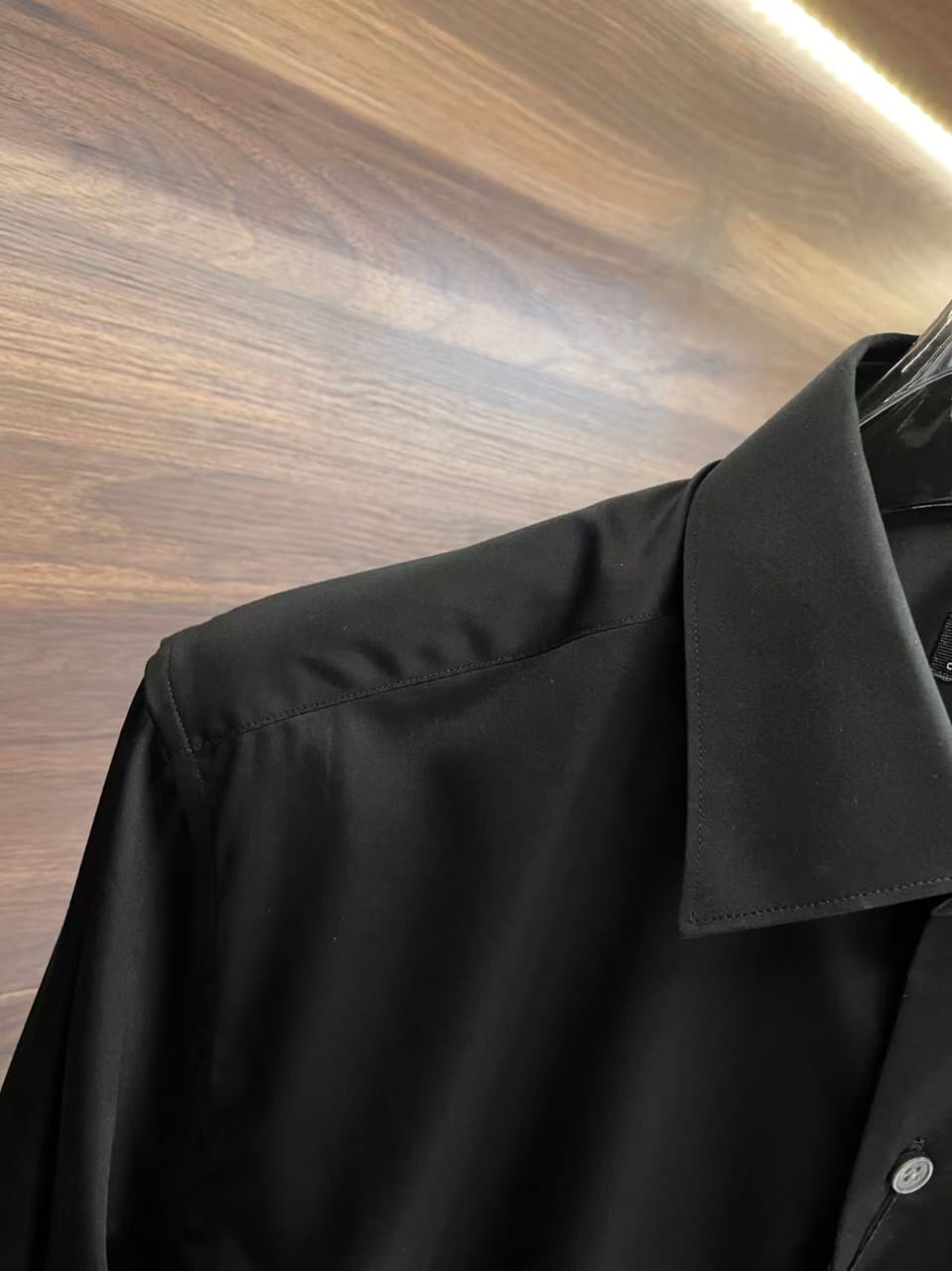 Zegna - Men's Classic Black Cotton Button-Up Shirt