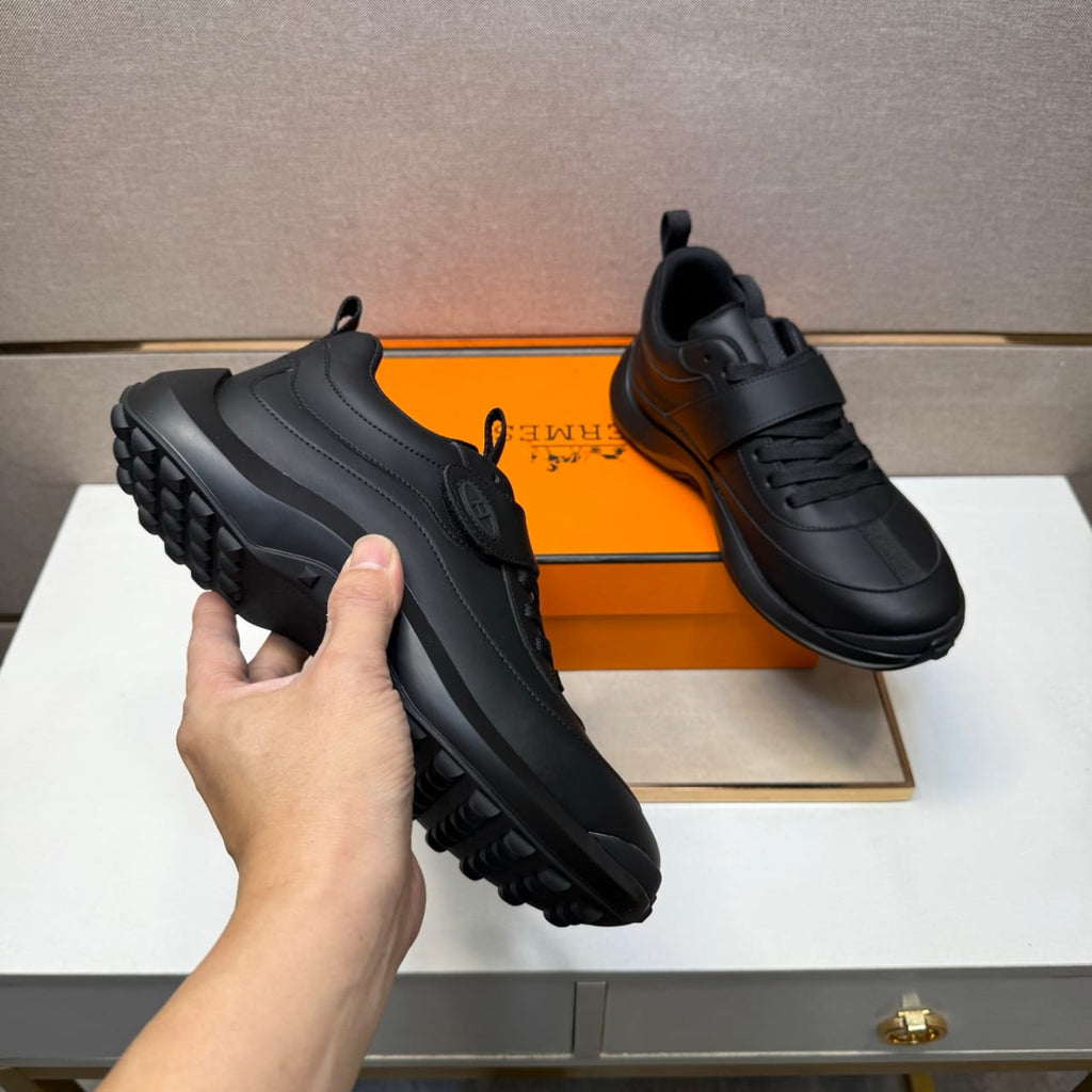 Hermès Loop Sneaker in Black Calfskin