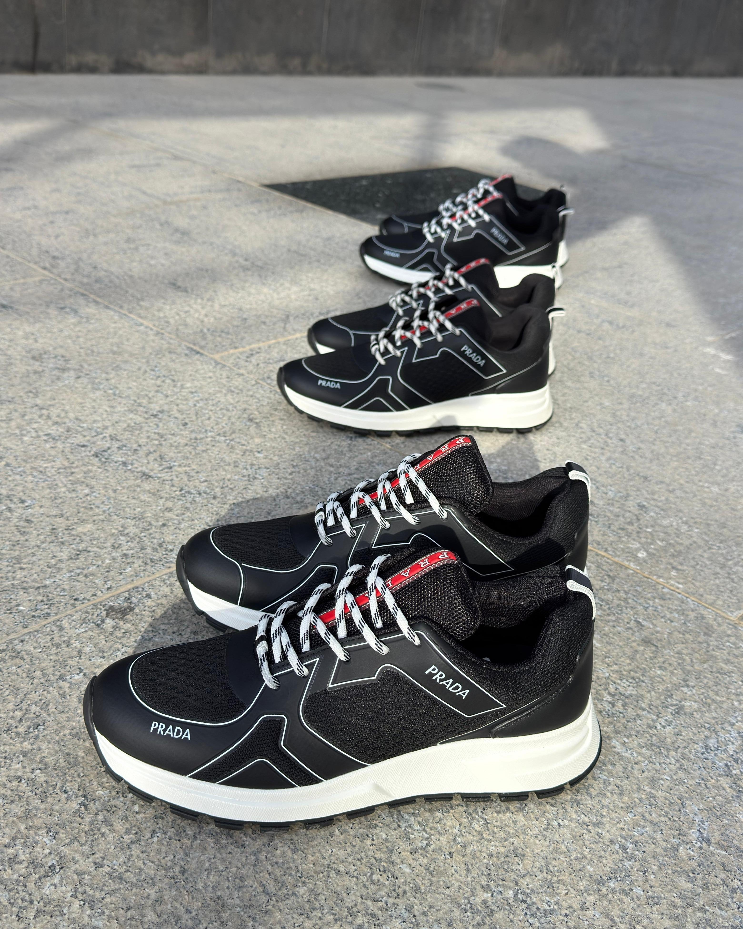 Prada - Black Mesh Sneakers