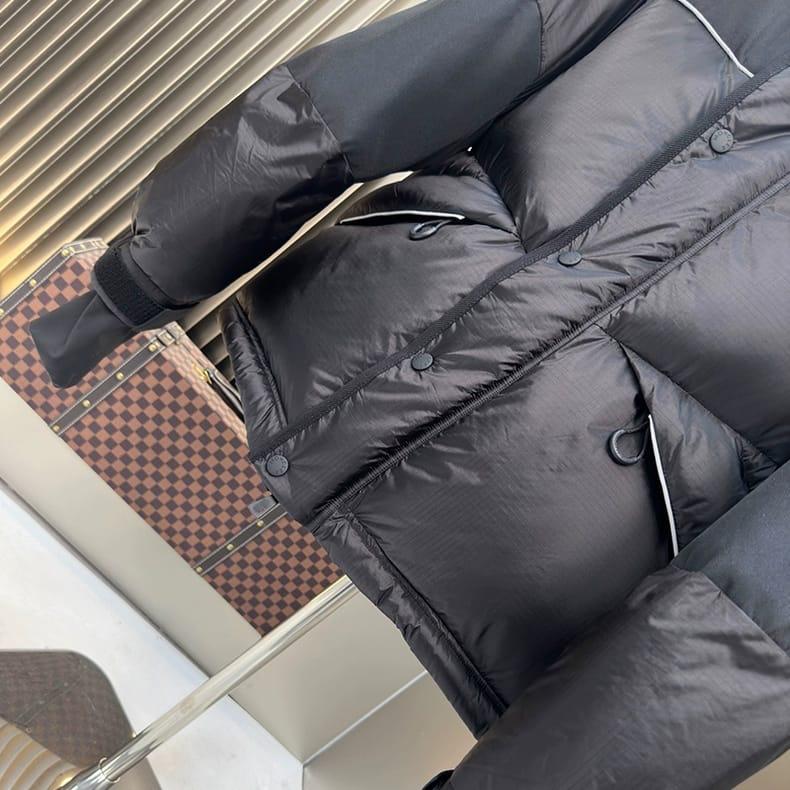 Moncler Grenoble Albiez Black Down Jacket with Faux-Fur Trim
