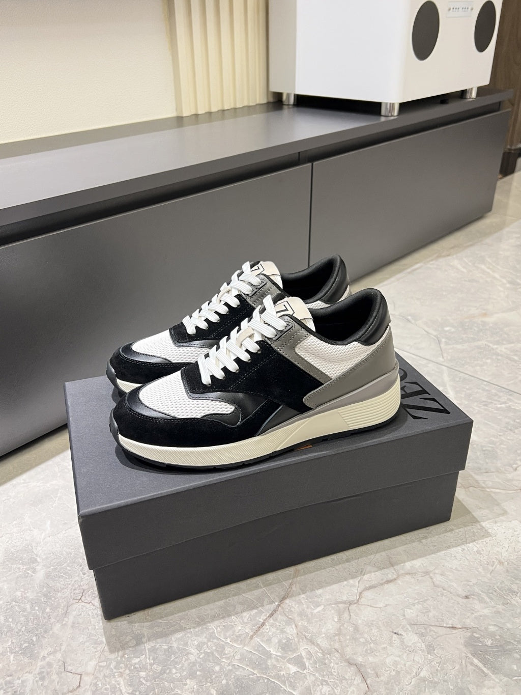 Zegna - Mixed-Media Suede and Mesh Retro Runner Sneakers