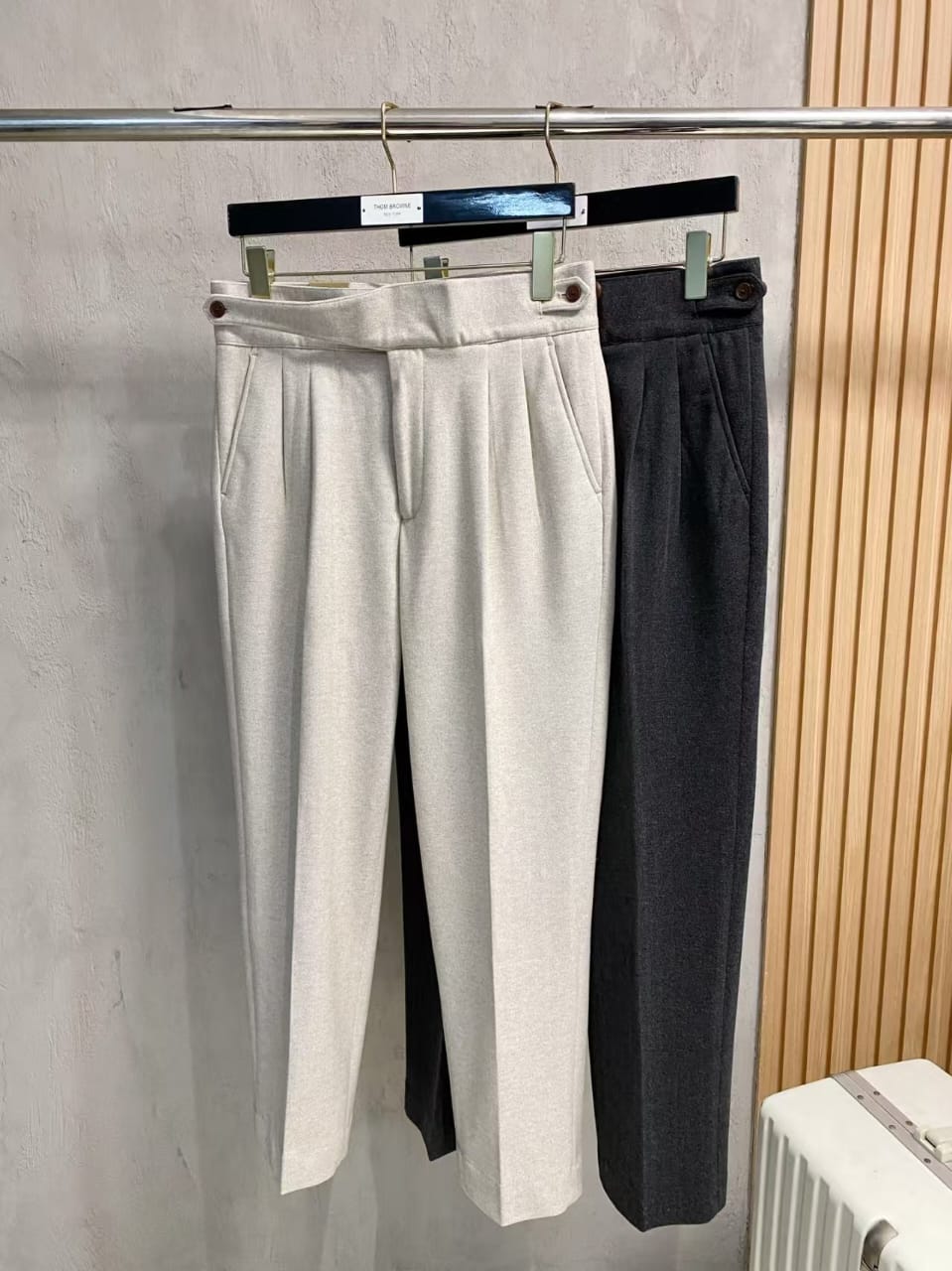 Louis Vuitton -  Pleated Trousers with Extended Waist Tab