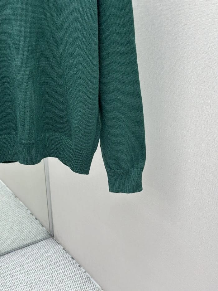 Gucci Knit Wool Sweater with Intarsia in dark green: