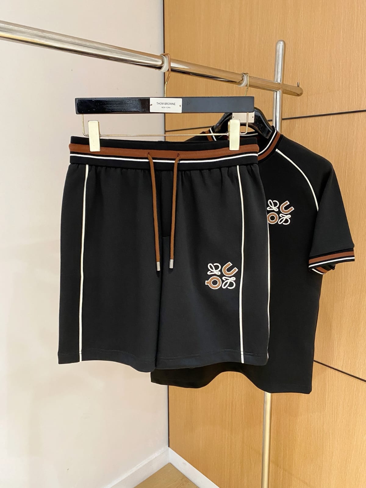 Summer Casual 2-Piece Tracksuit – Short Sleeve Crewneck & Drawstring Shorts Set